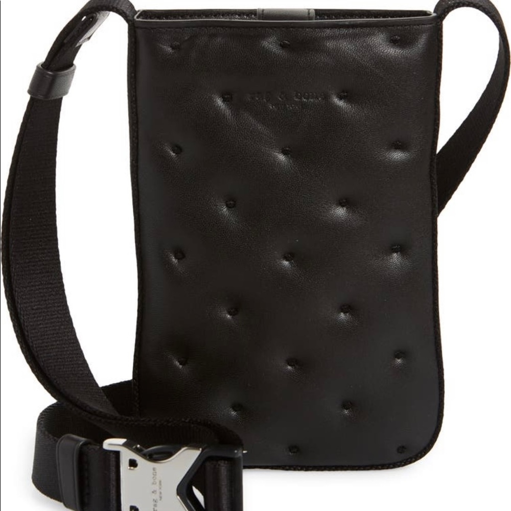 NWT rag & bone “Riser” Quilted Leather Crossbody